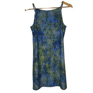 Jude Connally Dress Women Small Green Blue Sleeveless Coquette Party Catalina